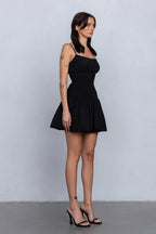 JOSEPHINE SMOCKED MINI BALLOON DRESS