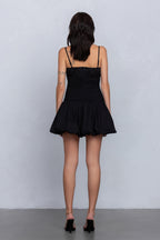 JOSEPHINE SMOCKED MINI BALLOON DRESS