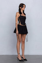 JOSEPHINE LACE-UP SLEEVELESS BUSTIER