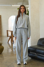 ASTA FRENCH TERRY TRACKSUIT SET - HEATHER GREY
