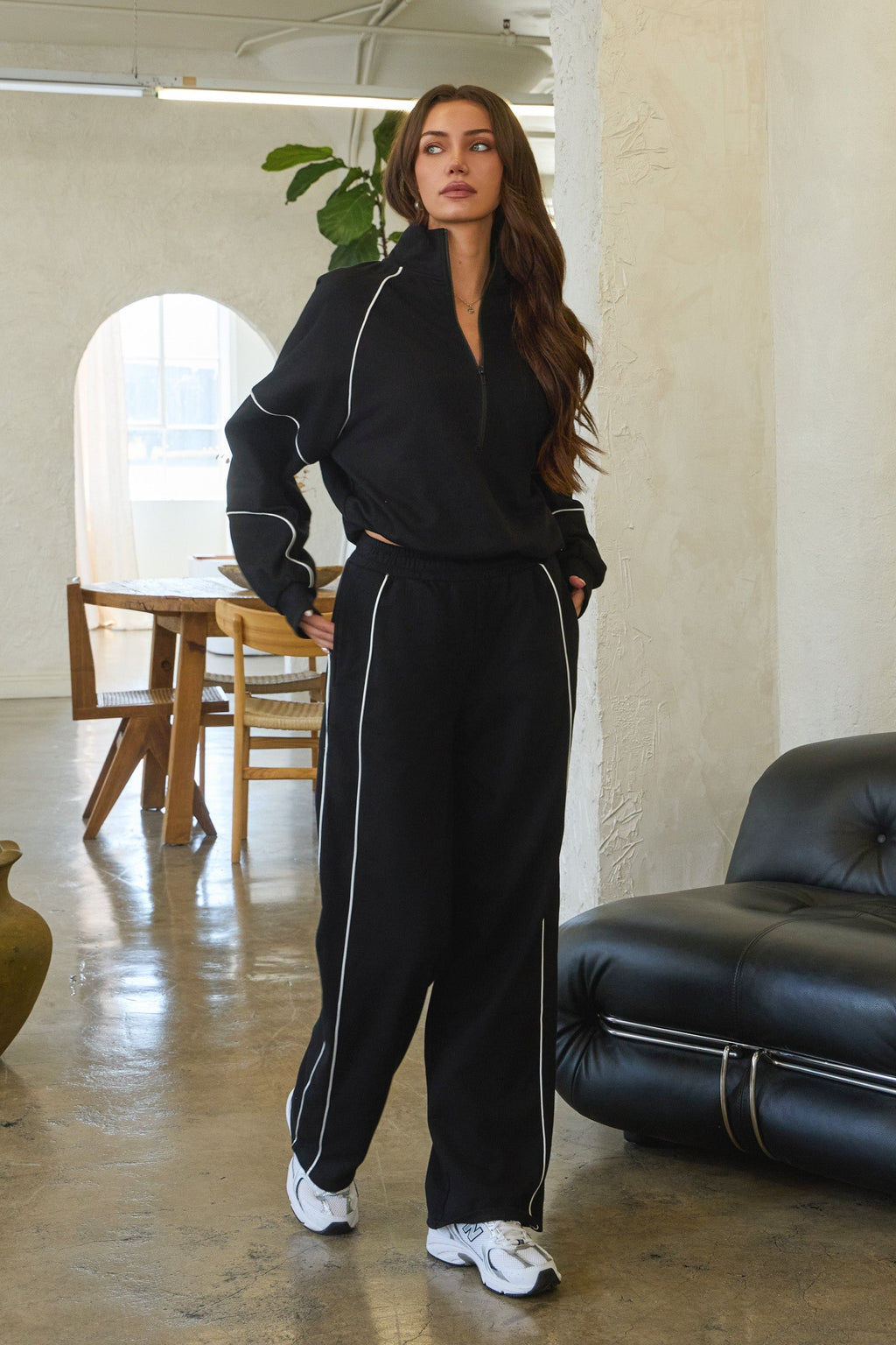 ASTA FRENCH TERRY TRACKSUIT SET - BLACK