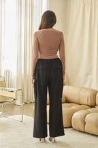 ASHER CARGO POCKET PANTS - BLACK