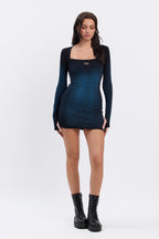 JENNI GRADIENT MINI DRESS - BLUE