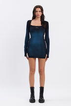 JENNI GRADIENT MINI DRESS - BLUE