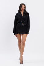 AMI DOLPHIN SKIRT - BLACK