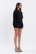 AMI DOLPHIN SKIRT - BLACK