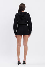 AMI DOLPHIN SKIRT - BLACK