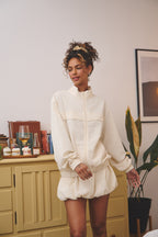 JUNIPER BUBBLE TRACK SKORT - CREAM