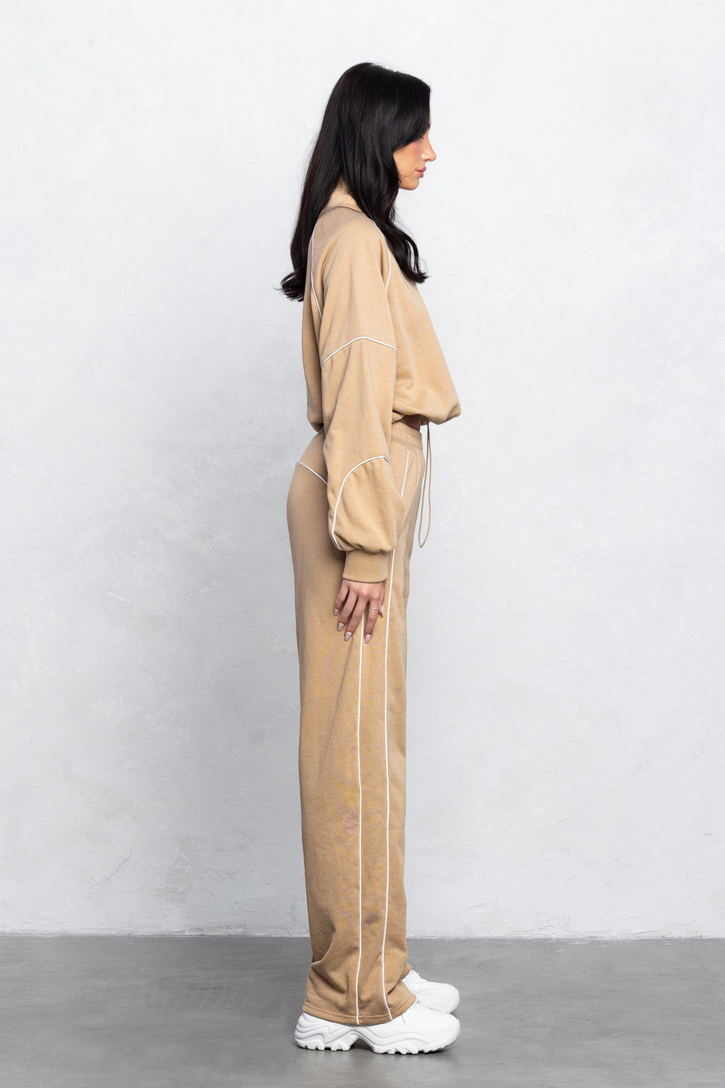 ASTA FRENCH TERRY TRACKSUIT SET - TAN