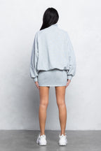 ASTA LOUNGE MINI SKIRT SET - H GREY