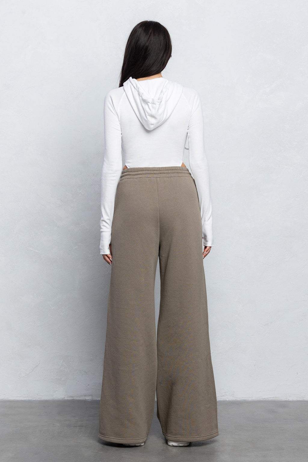 HARLYN WIDE ZIPPER SWEATPANTS - ASH