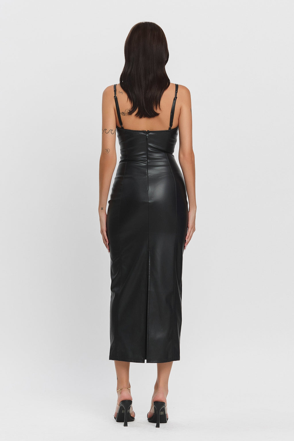 ROGUE CUT OUT MIDI DRESS - BLACK