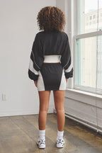 VESPER TRACK SKIRT - BLACK