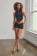 ALMA V-CUT WAISTLINE MICRO SHORTS