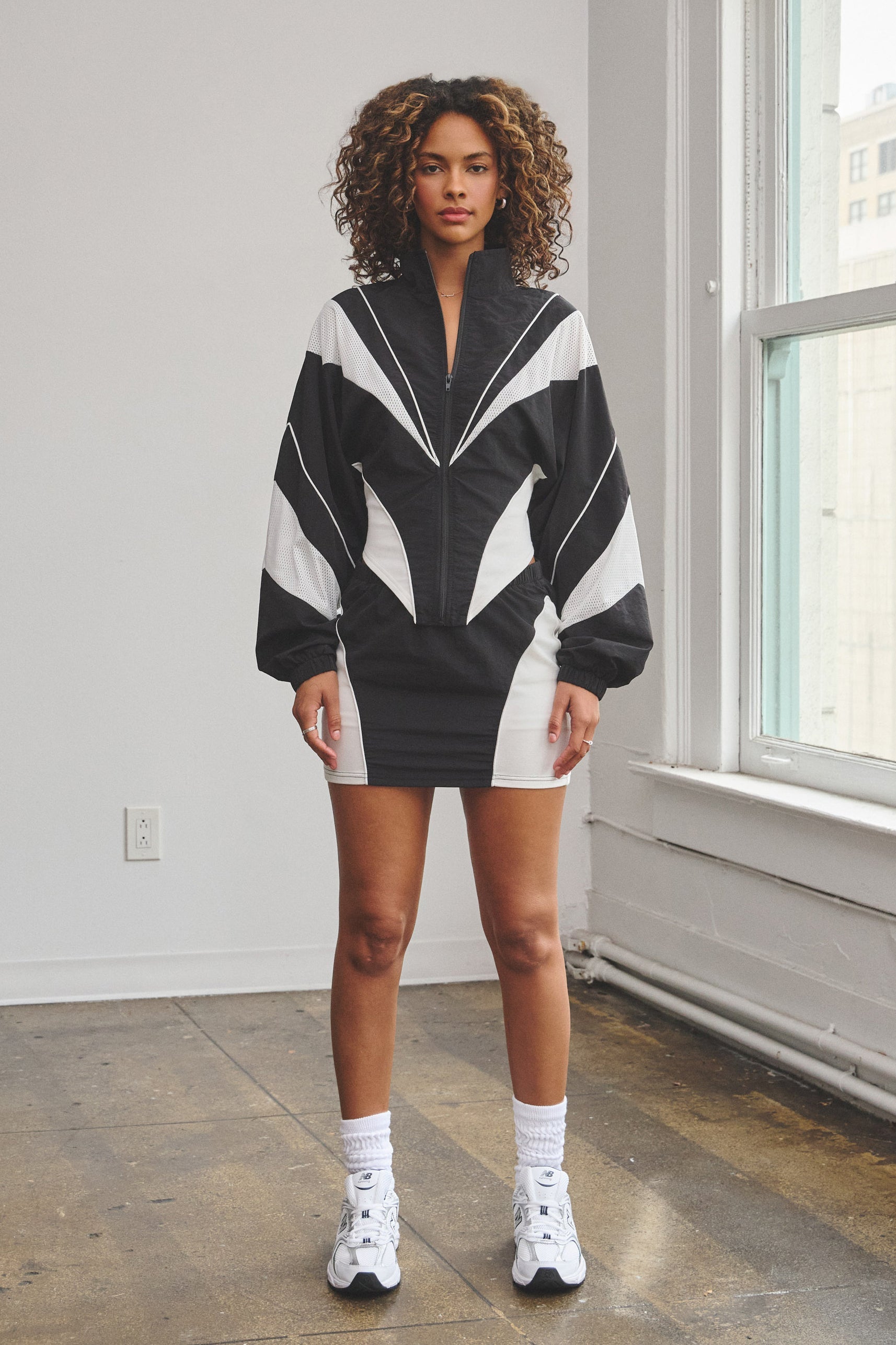 VESPER TRACK SKIRT - BLACK