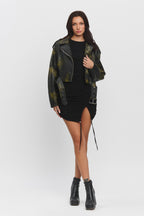 KARI RUCHED MINI DRESS - BLACK