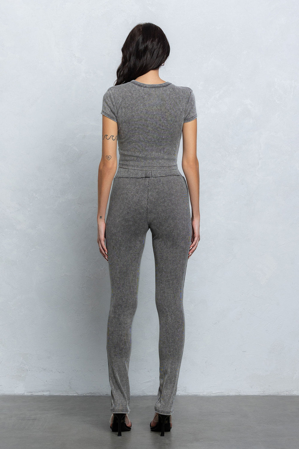 DAXON WASHED RIB PANTS - CHARCOAL