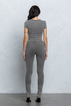 DAXON WASHED RIB PANTS - CHARCOAL