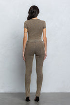 DAXON WASHED RIB PANTS - MUD