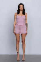 JOZIE FRENCH TERRY MINI SKORT - PINK