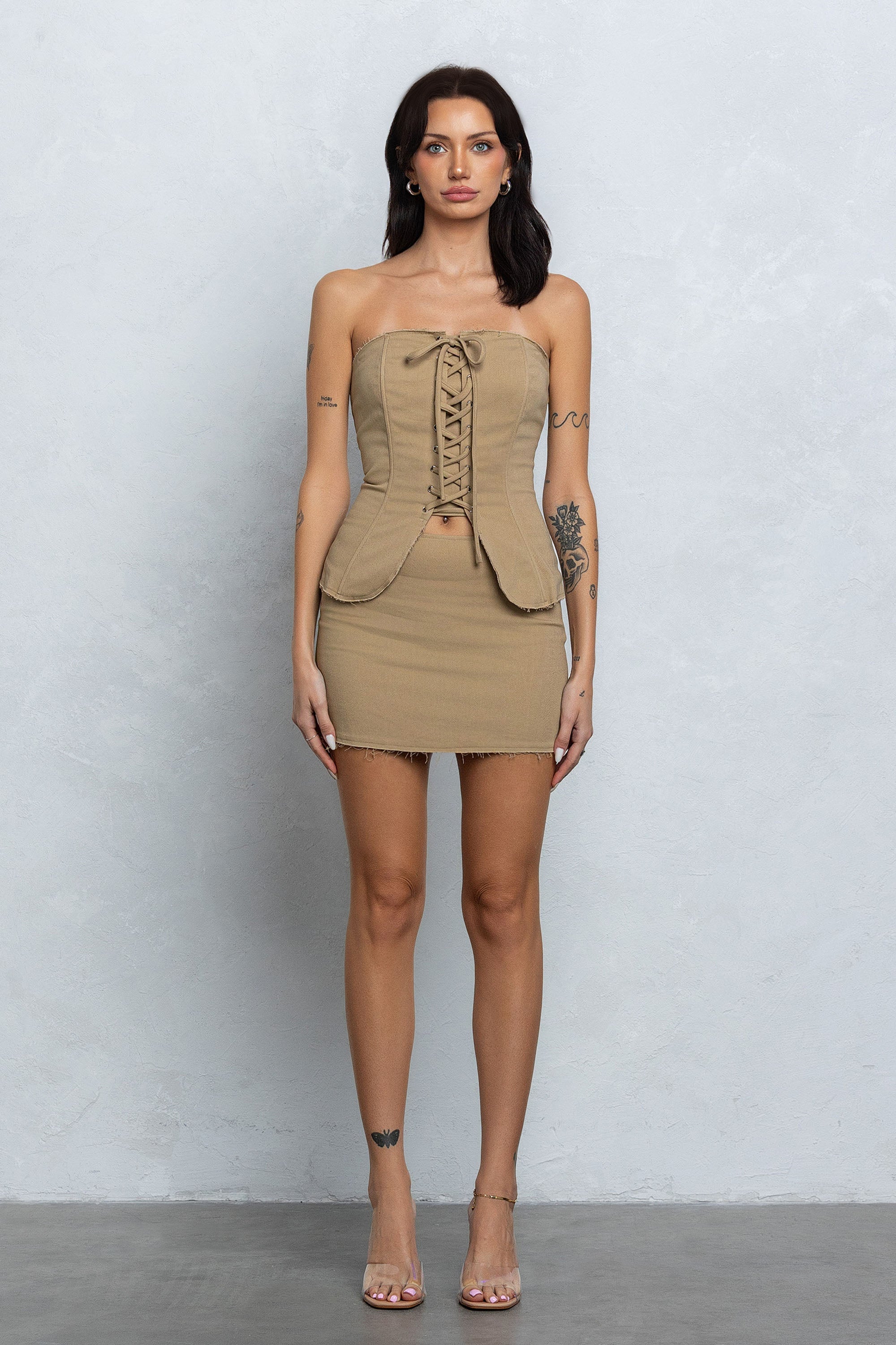 DAKOTA LACE UP BUSTIER TOP