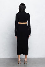 YARA MAXI SKIRT SET - BLACK