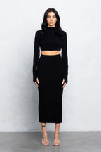 YARA MAXI SKIRT SET - BLACK