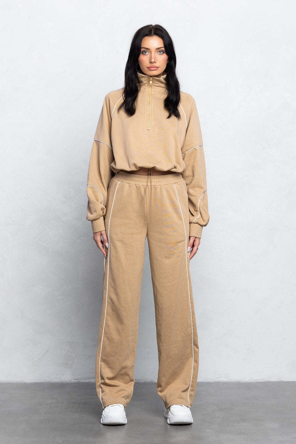 ASTA FRENCH TERRY TRACKSUIT SET - TAN
