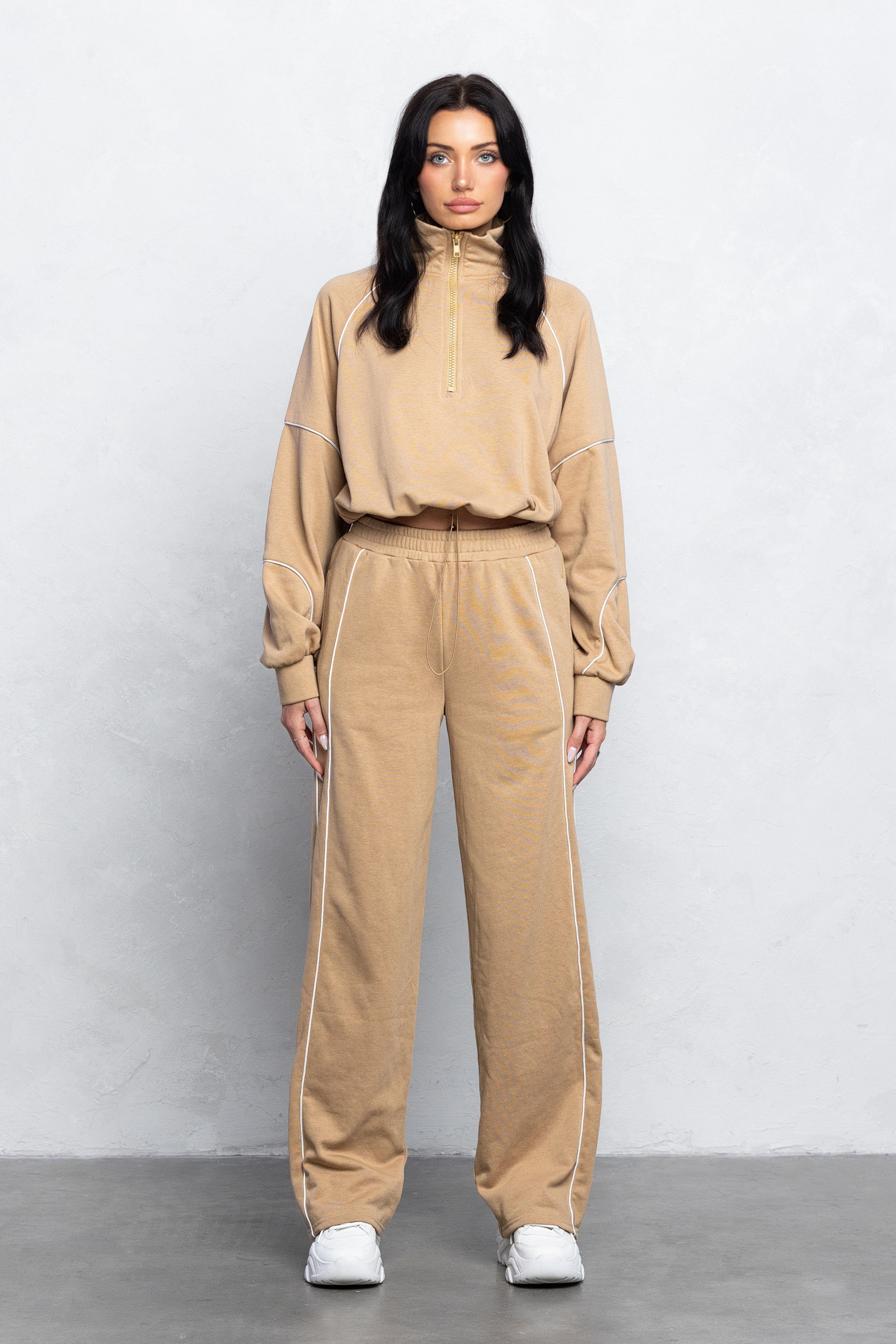 ASTA FRENCH TERRY TRACKSUIT SET - TAN