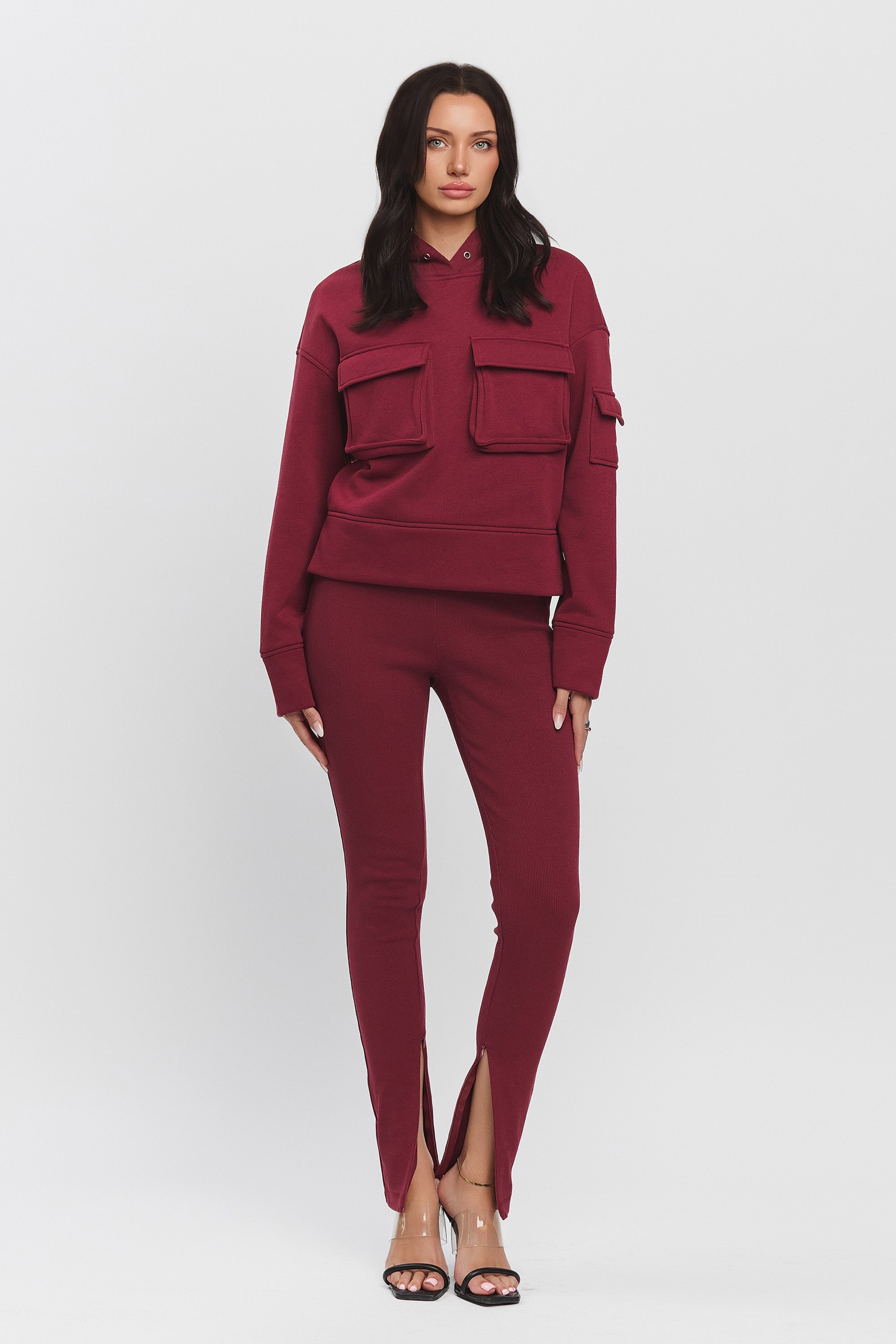 AVA CARGO LOUNGE SET - BURGUNDY