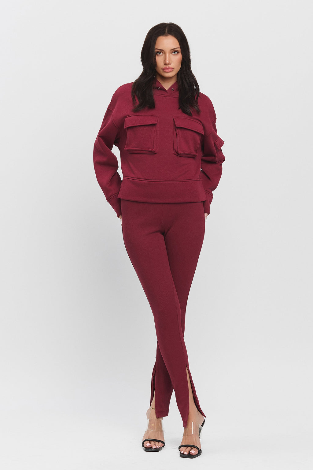AVA CARGO LOUNGE SET - BURGUNDY
