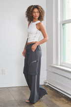 ASHER CARGO POCKET PANTS - CHARCOAL