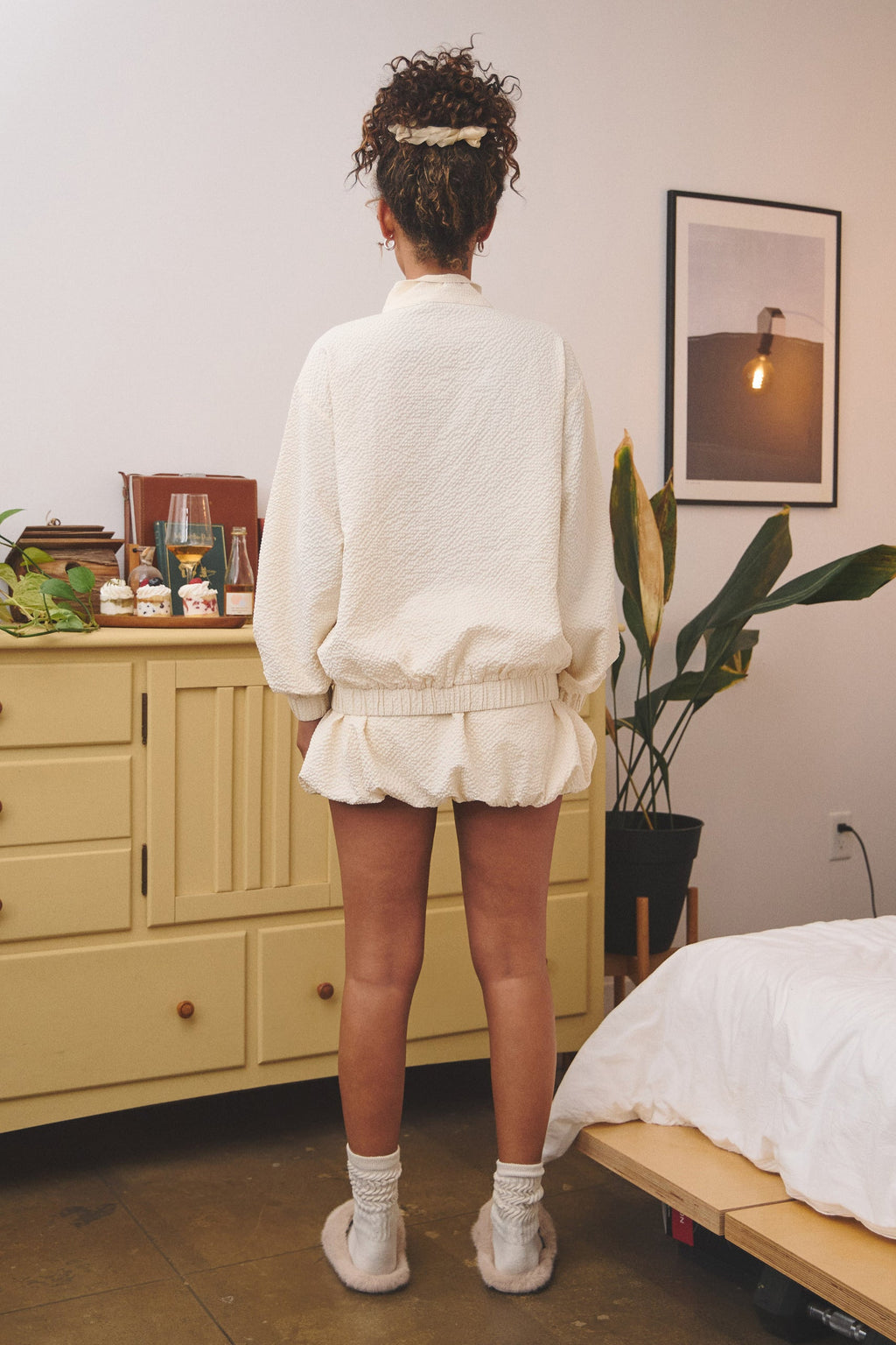 JUNIPER OVERSIZE TRACK JACKET - CREAM