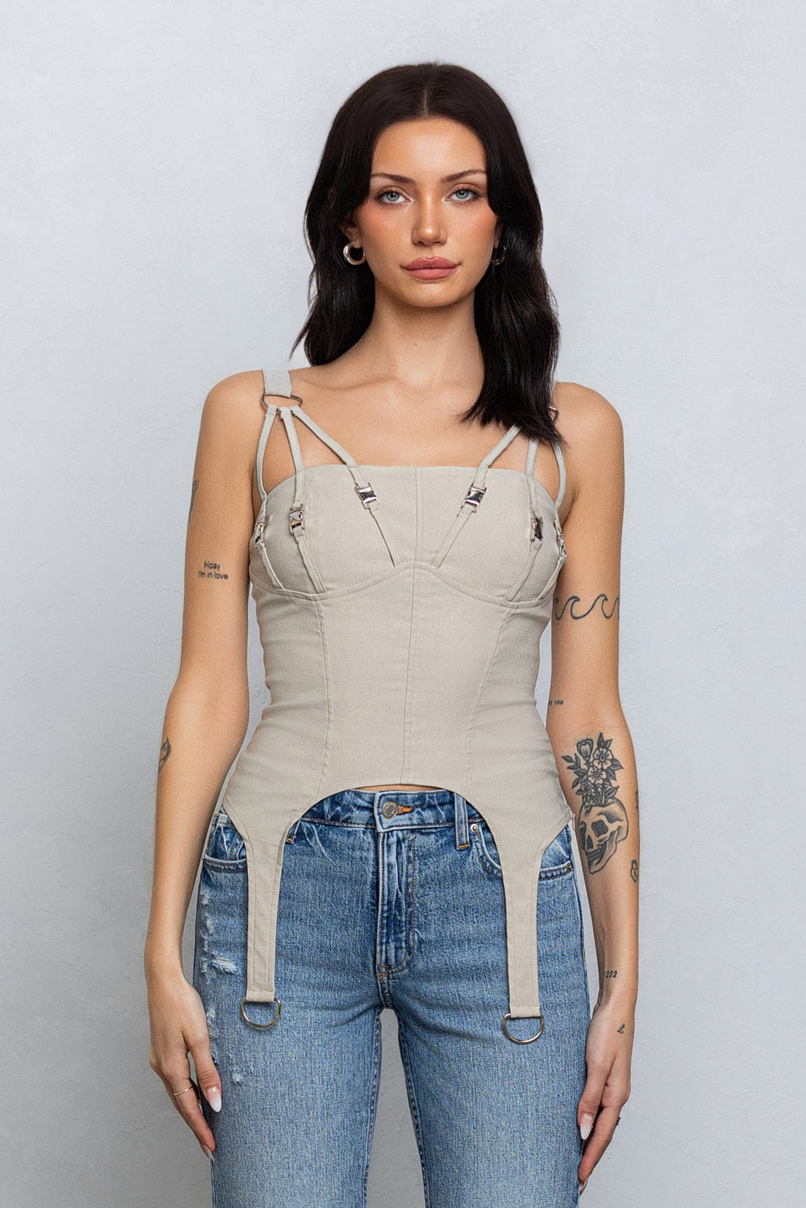 MAVEN BUCKLE TOP - ASH