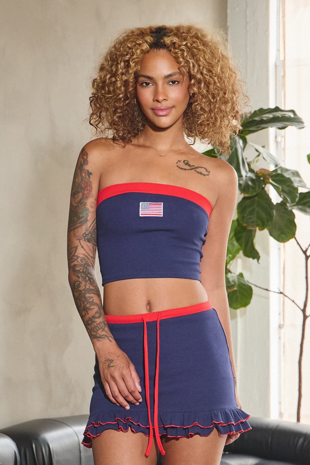 AMERICA FLAG PATCH TUBE TOP