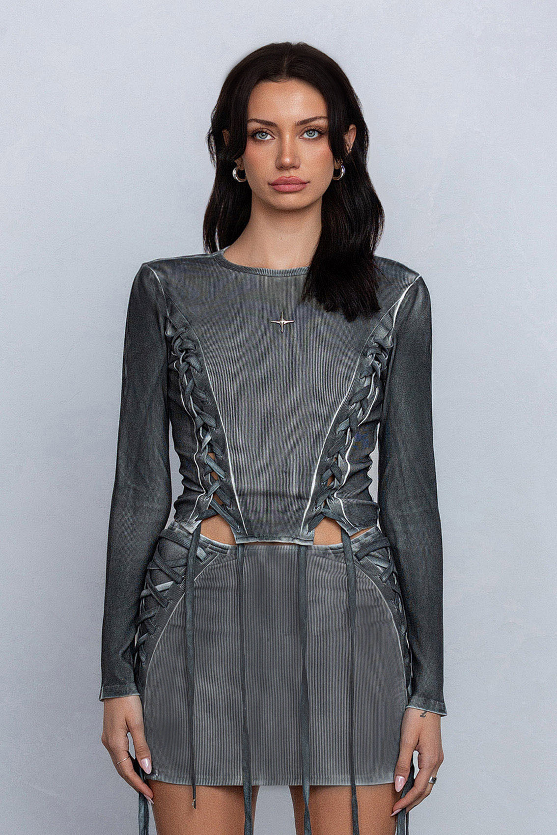 ERIS WASHED EFFECT LONG SLEEVE TOP