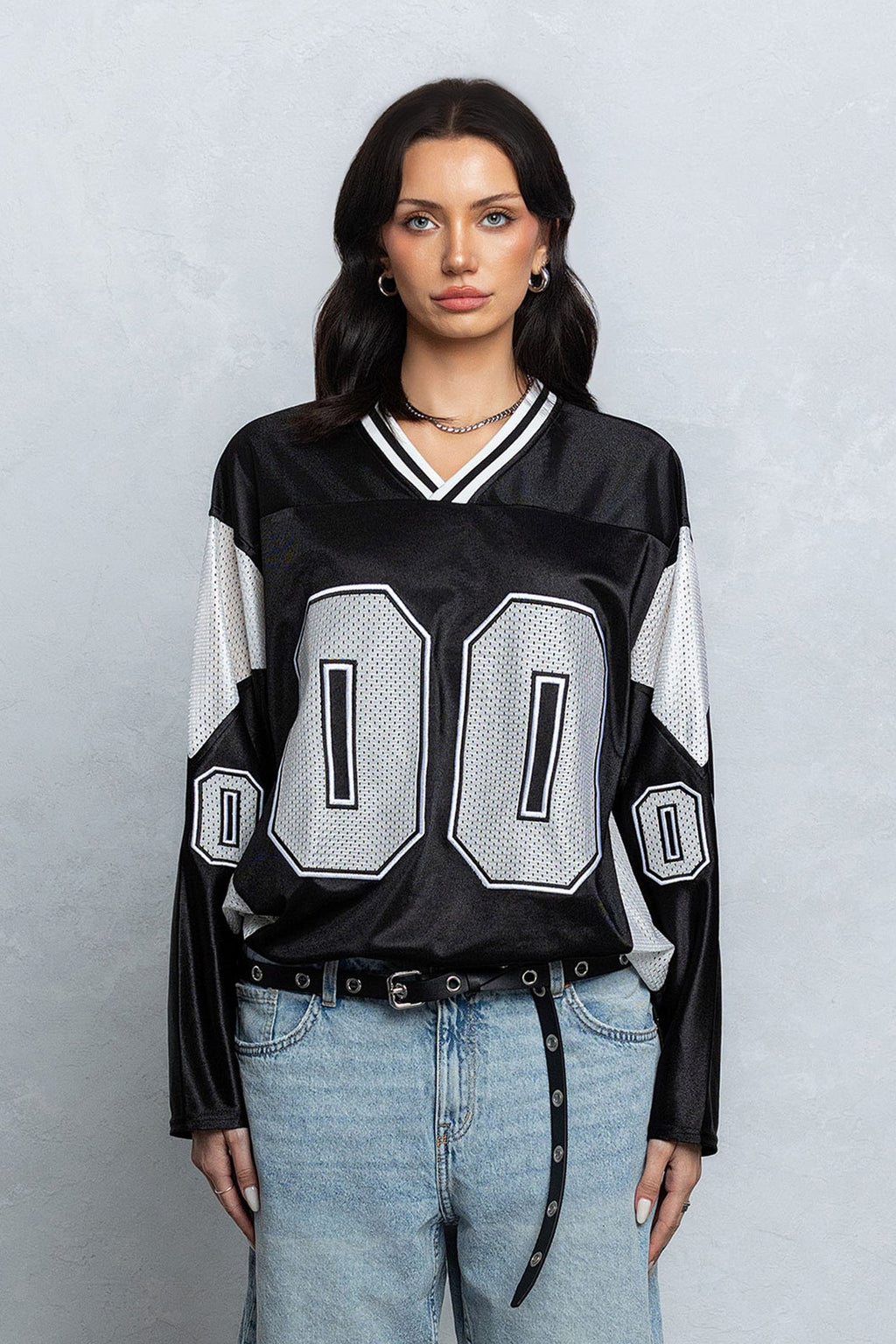 "00" MESH JERSEY - BLACK