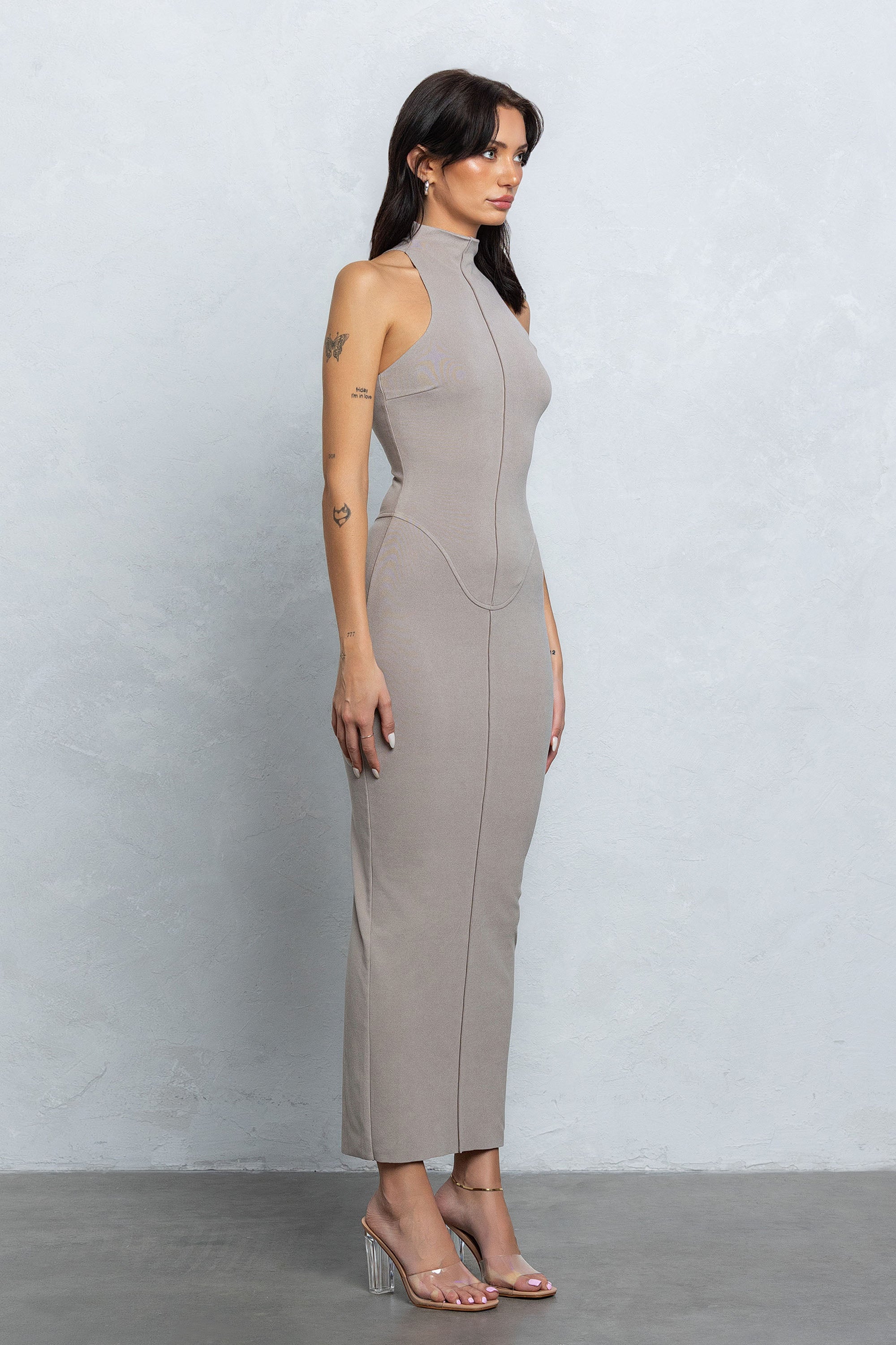 KIMI MOCK NECK MAXI DRESS