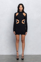 LEXA CUT OUT LONG SLEEVE MINI DRESS