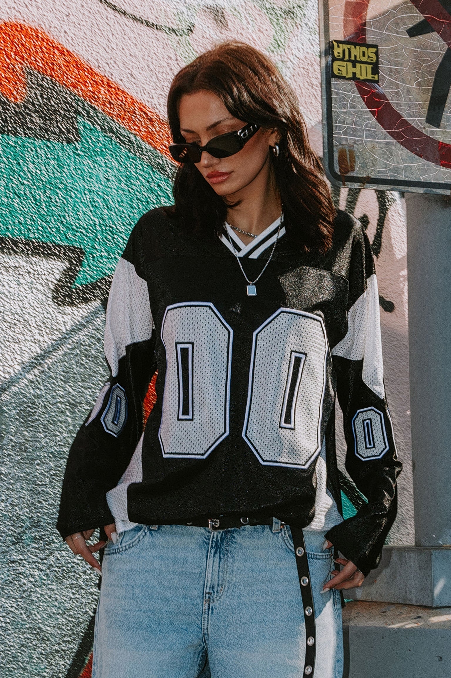 "00" MESH JERSEY - BLACK