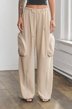 ASHER CARGO POCKET PANTS - KHAKI