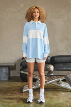 MILO STRIPED RUGBY SET - LT BLUE