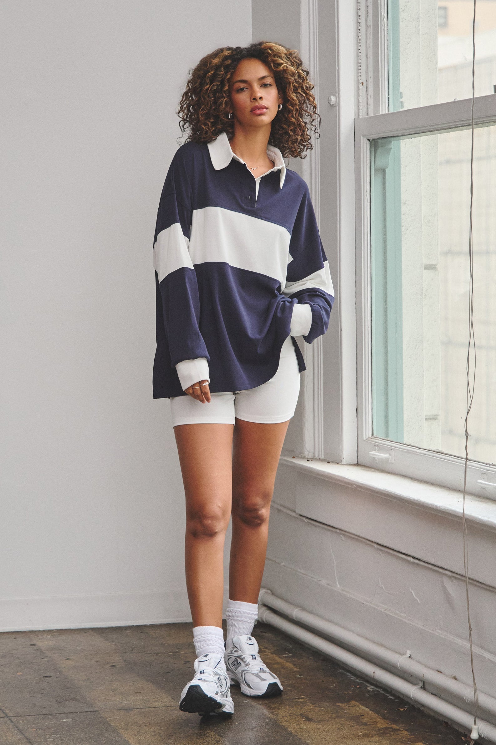 MILO STRIPED RUGBY SET - NAVY
