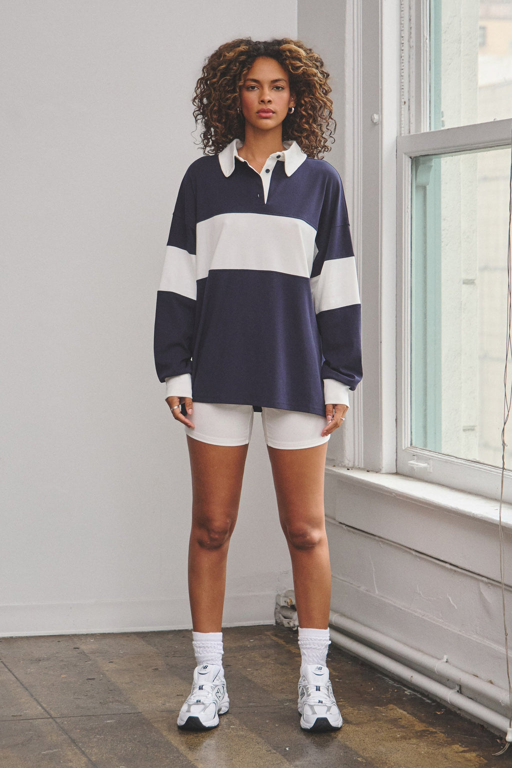 MILO STRIPED RUGBY SET - NAVY