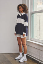 MILO STRIPED RUGBY SET - NAVY