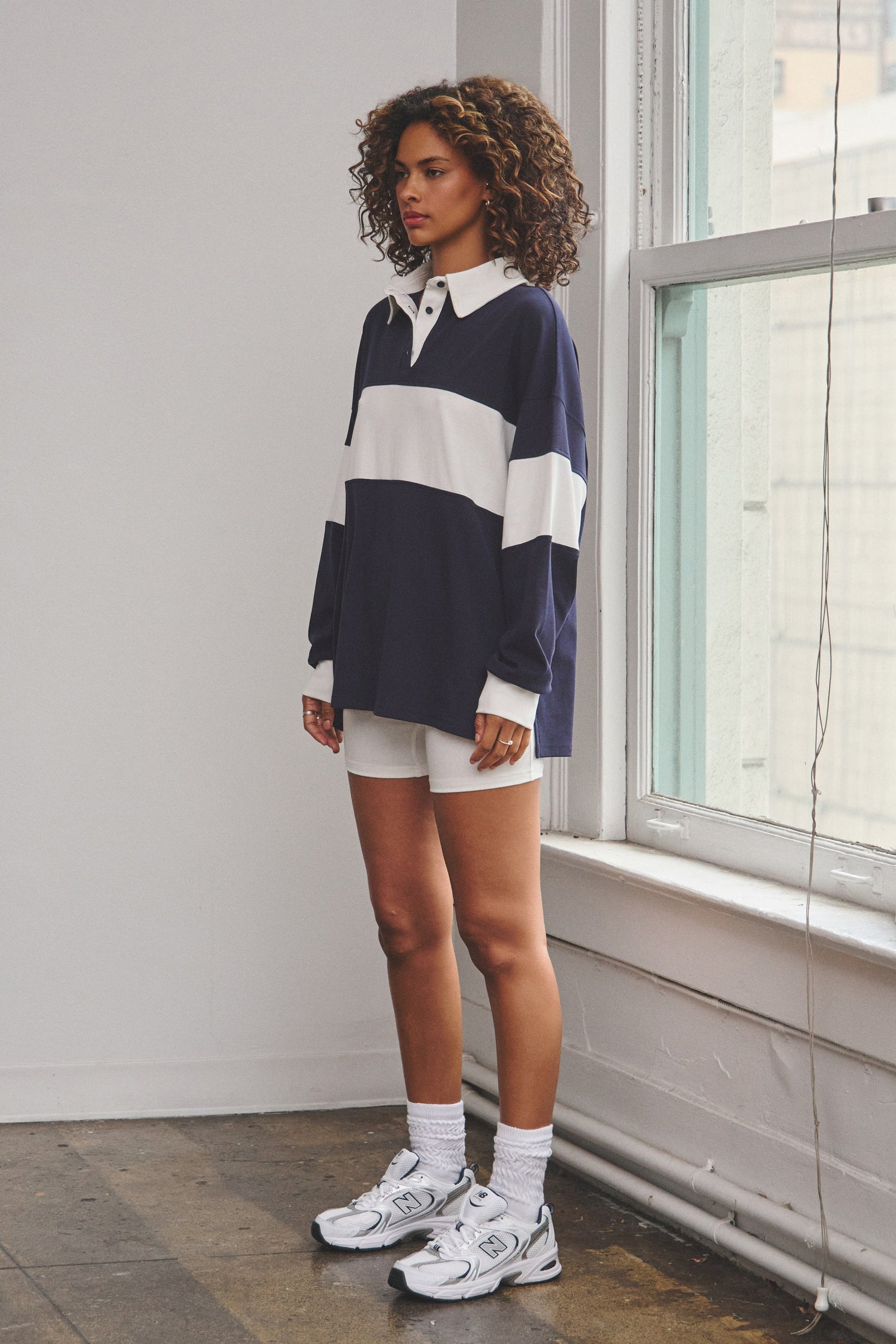 MILO STRIPED RUGBY SET - NAVY