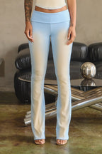 RAMONA OMBRE FOLDOVER FLARE PANTS - BLUE