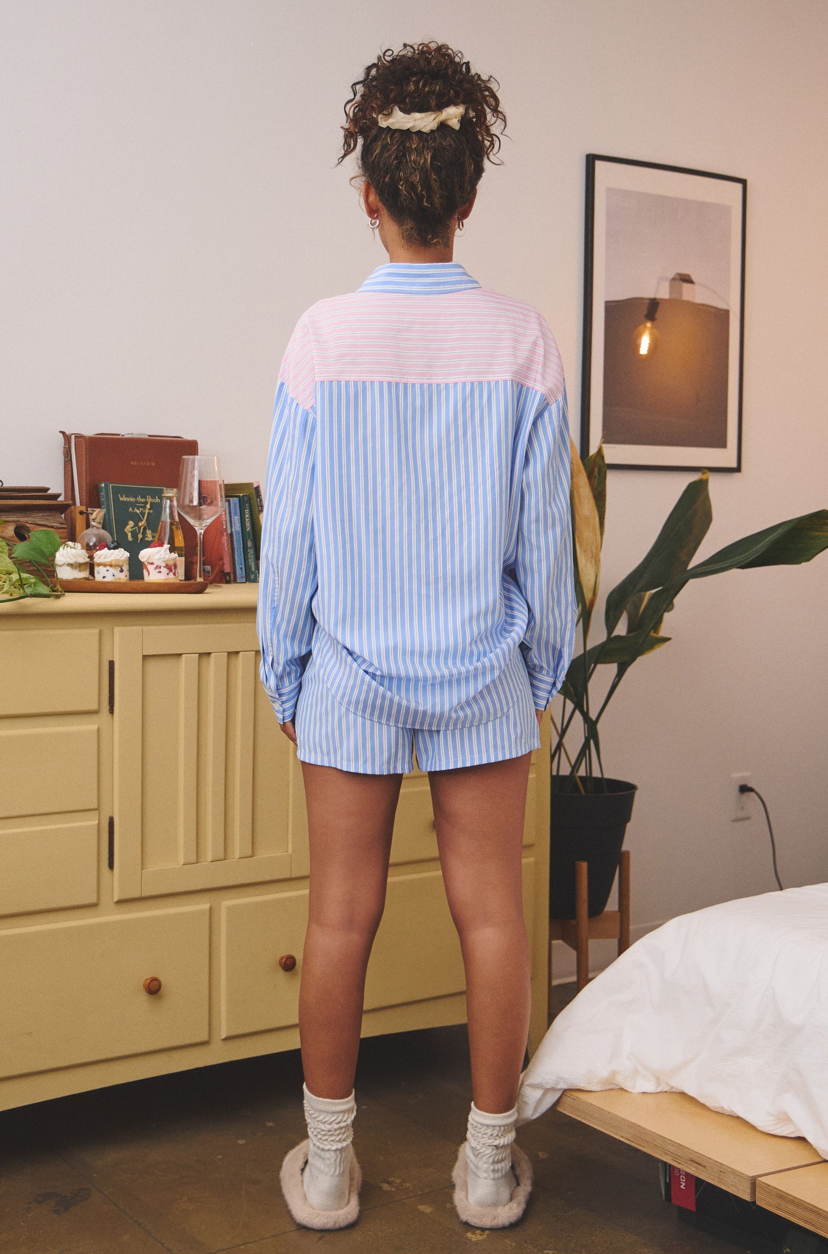 BAILEY COLORBLOCK STRIPED SHIRT - BLUE/PINK
