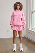 JUNIPER OVERSIZE TRACK JACKET - PINK