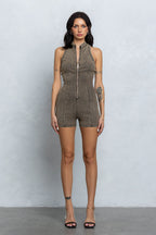 DAXON WASHED RIB ROMPER - MUD
